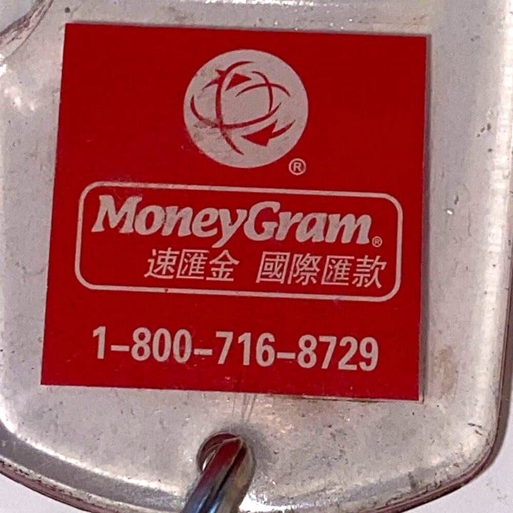 Money Gram Keychain Bottle Opener Plastic Charm Souvenir Collector Novelty
